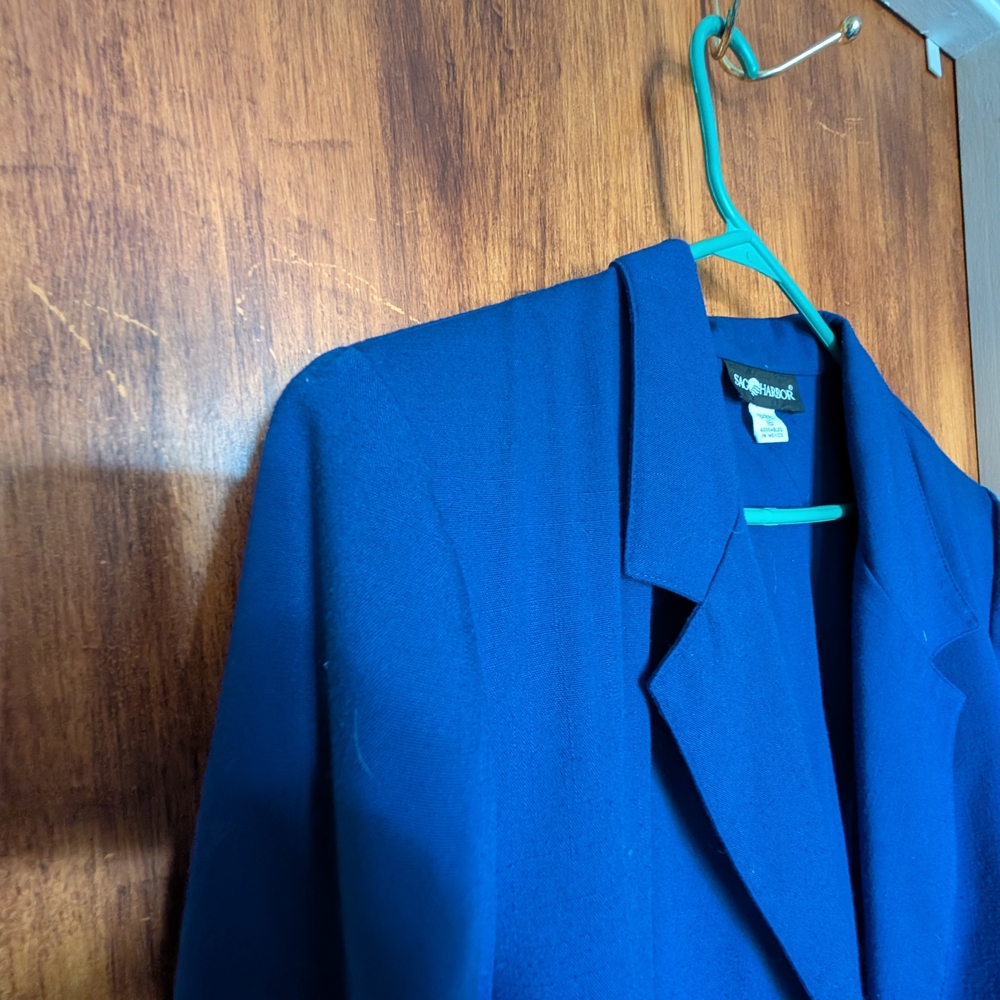 Women's Vintage Blue Blazer - Picture 4 of 6